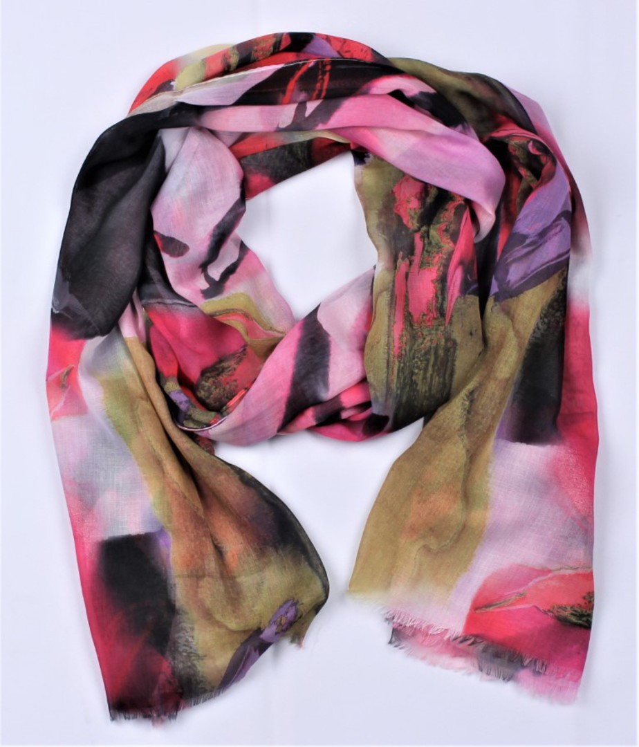 Alice & Lily printed scarf pink Style : SC/4924/PNK image 0